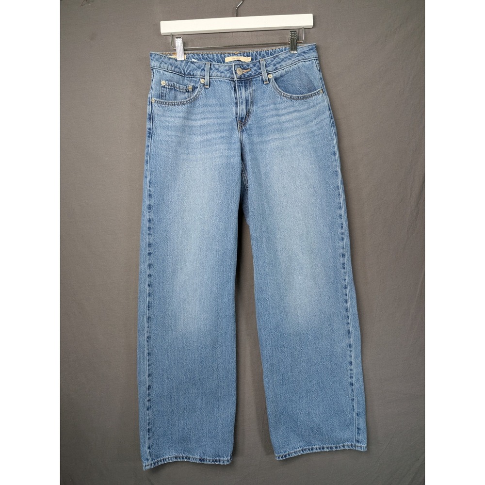 Levis High Waisted Straight Leg Jeans Women 27 Light Wash Denim Blue